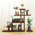 Wholesale portable solid bamboo wood adjustable mid century plant stand indoor bamboo plant stand for home garden